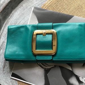 Teal Michael Kors Clutch Never used